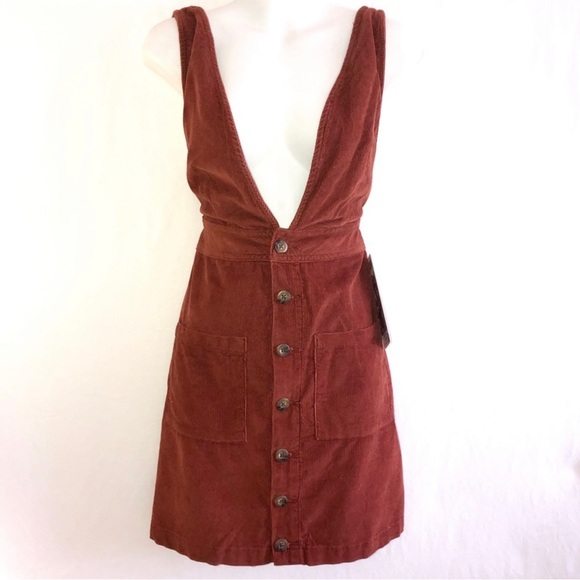 🌑 S O L D 🌑 Rewash Cordoury OverallS Suspender Dress M - Picture 6 of 7